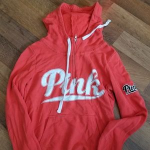Pink hooded sweatshirt